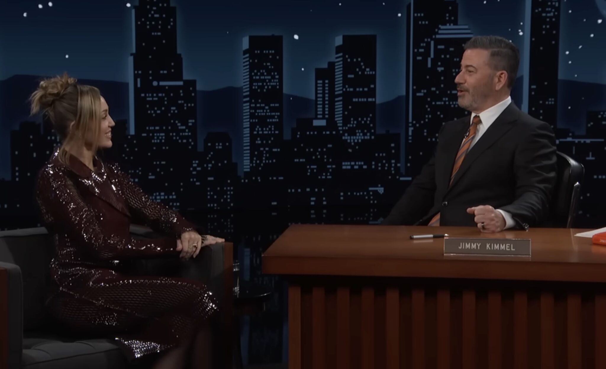 Jimmy Kimmel Jokes With Miley Cyrus About His Suspension Over Charlie Kirk Comments: “I Will Never Be A Disney Legend”