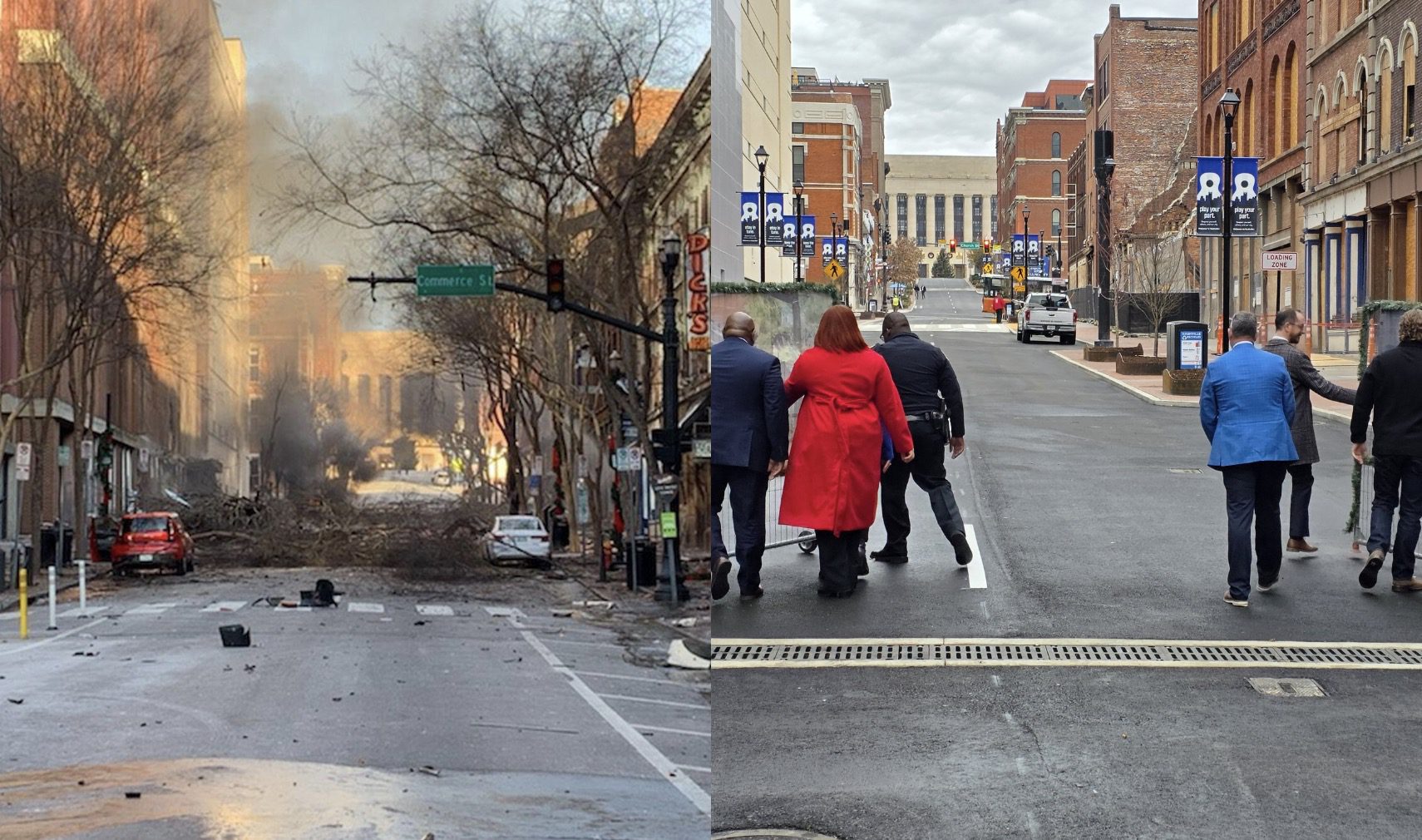 Downtown Nashville Street Reopens For The First Time Since 2020 Christmas Day Bombing